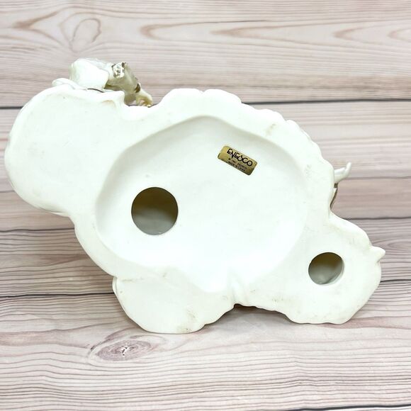 VTG Enesco Porcelain Nativity Scene Light Lamp White/Gold Christmas Holy Family - Picture 7 of 12